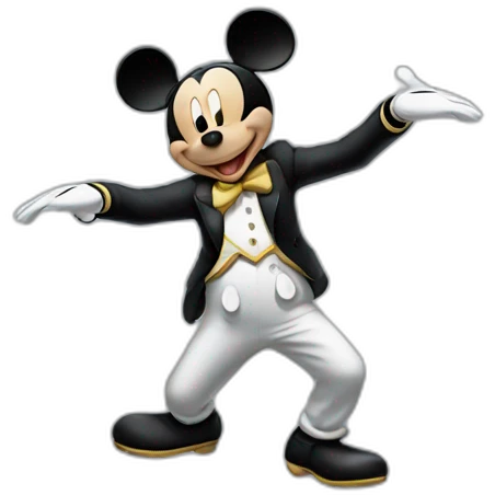 Mickey Mouse dancing emoji