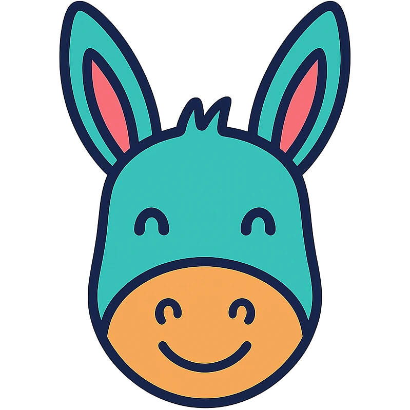 happy donkey head emoji