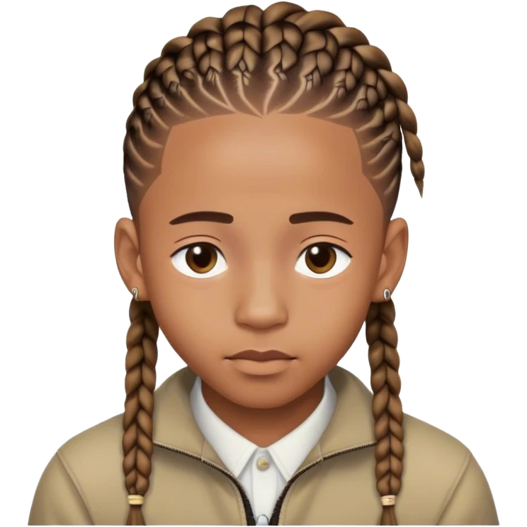 Jaden Smith with cornrow  emoji