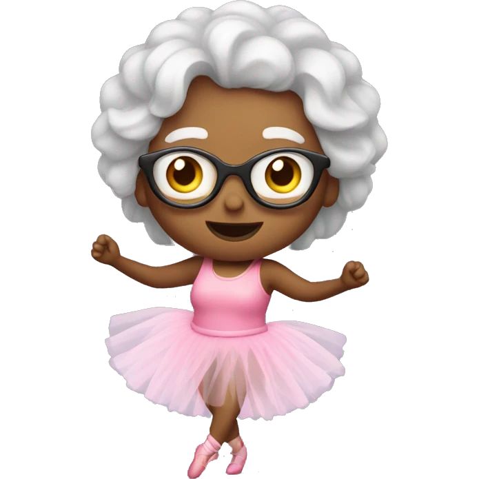Grandma with a tutu dancing emoji