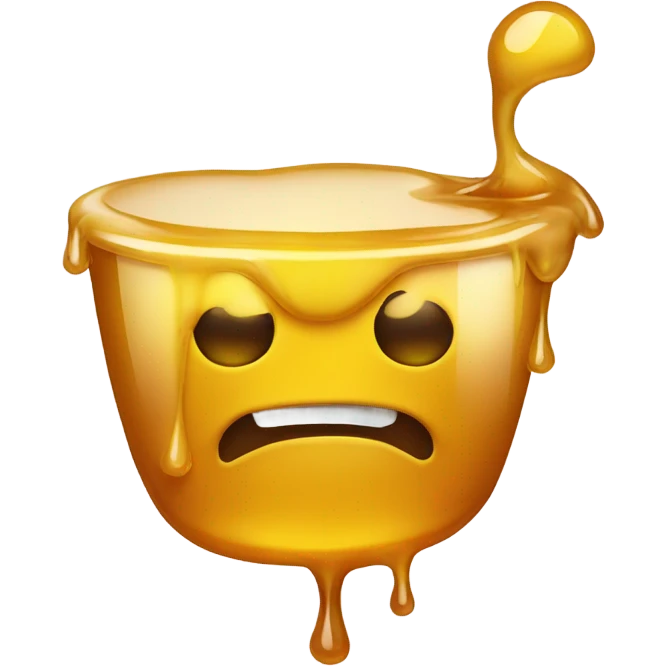honey oozing out of mouth while drooling emoji