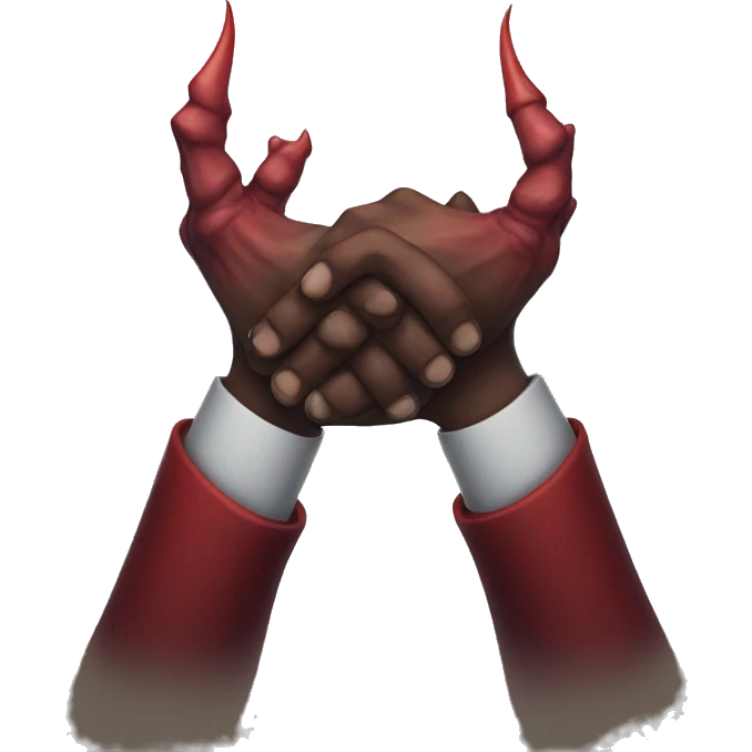 demons shaking hands emoji