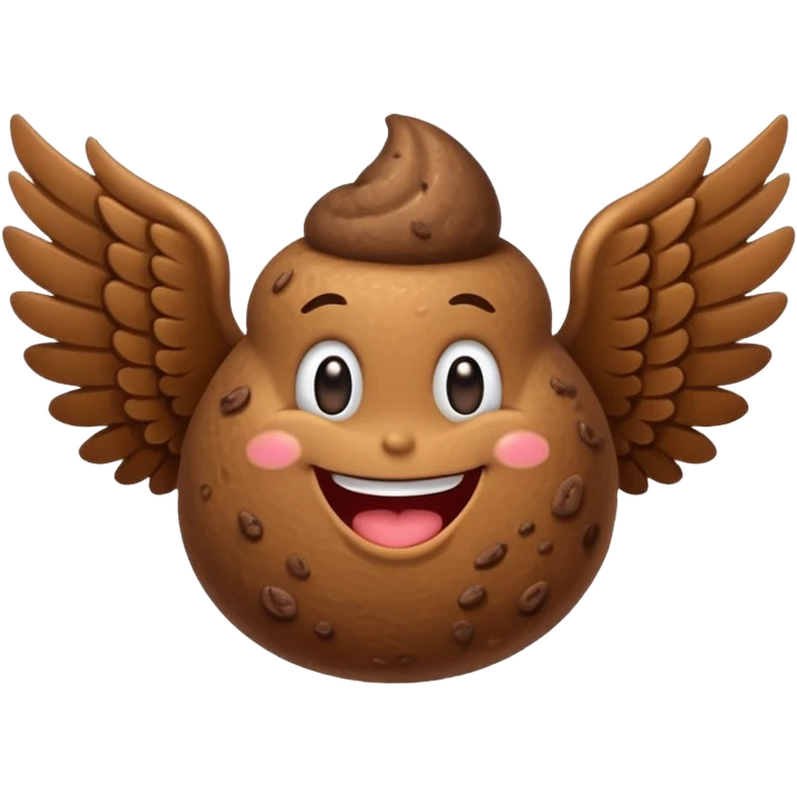 make a poop with wings emoji