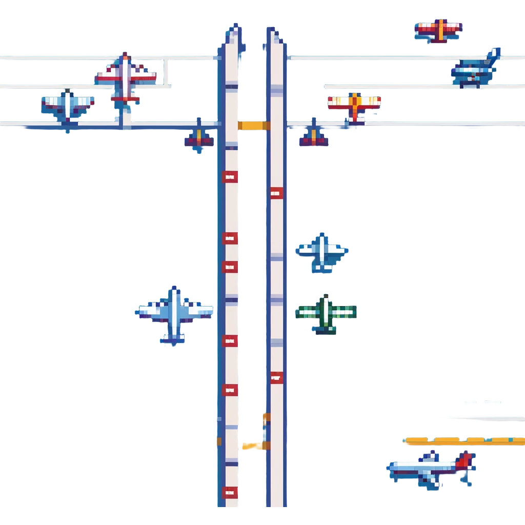 airport with planes and runway emoji