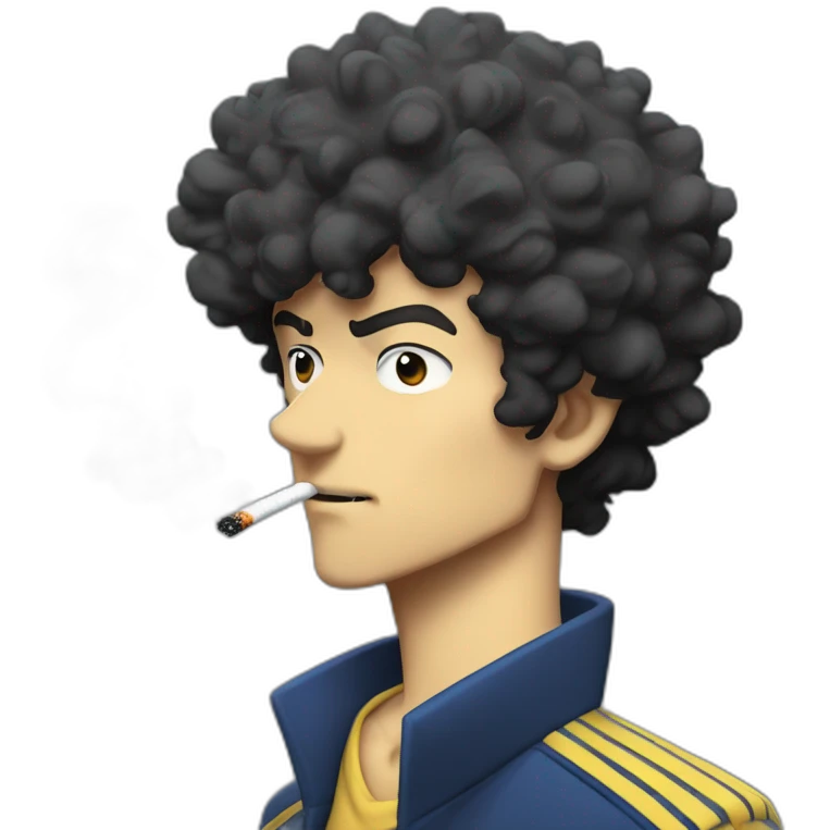 Spike Spiegel smoke a cigarette emoji