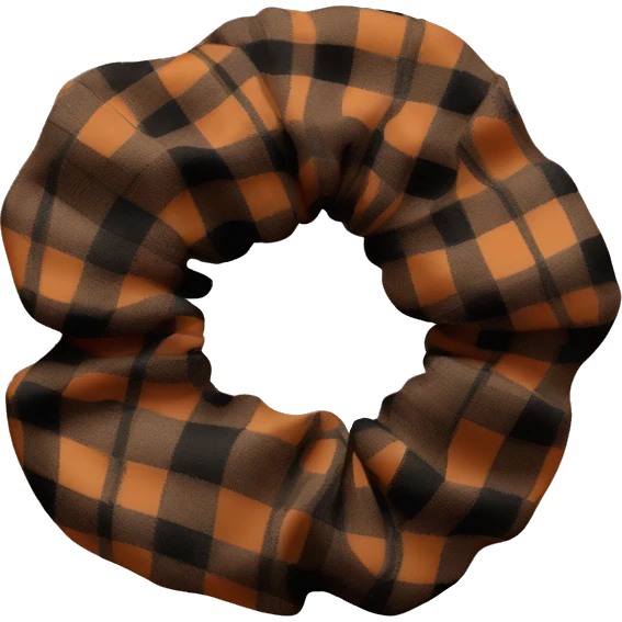 brown plaid scrunchie emoji