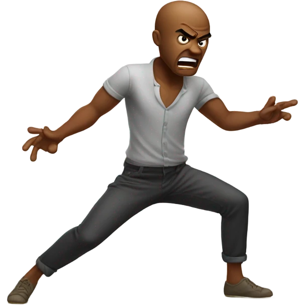 Angry man dancing emoji