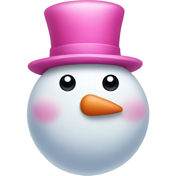 Pink snowman emoji