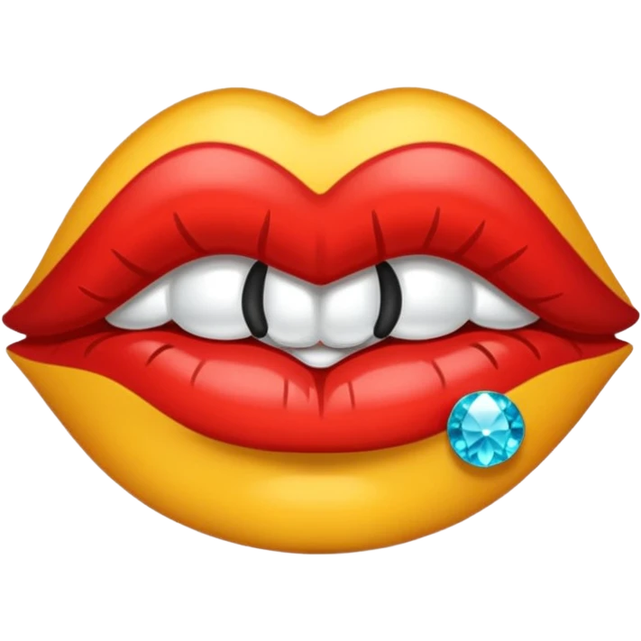 Rhinestone kiss mark emoji