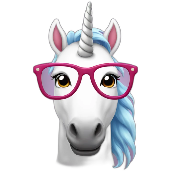 unicorn nerdy emoji
