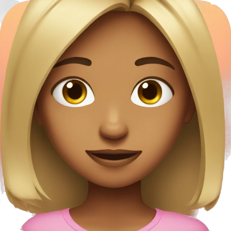 Girl doing her face time  emoji