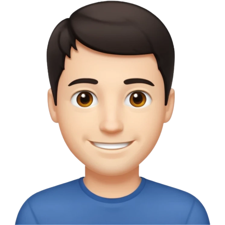 White sexy man emoji with short dark hair emoji
