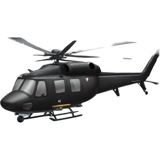 Black helicopter military  emoji