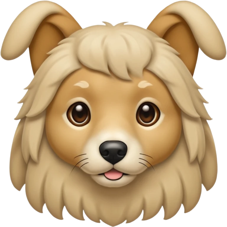 Hund beige mit langen Ohren  emoji