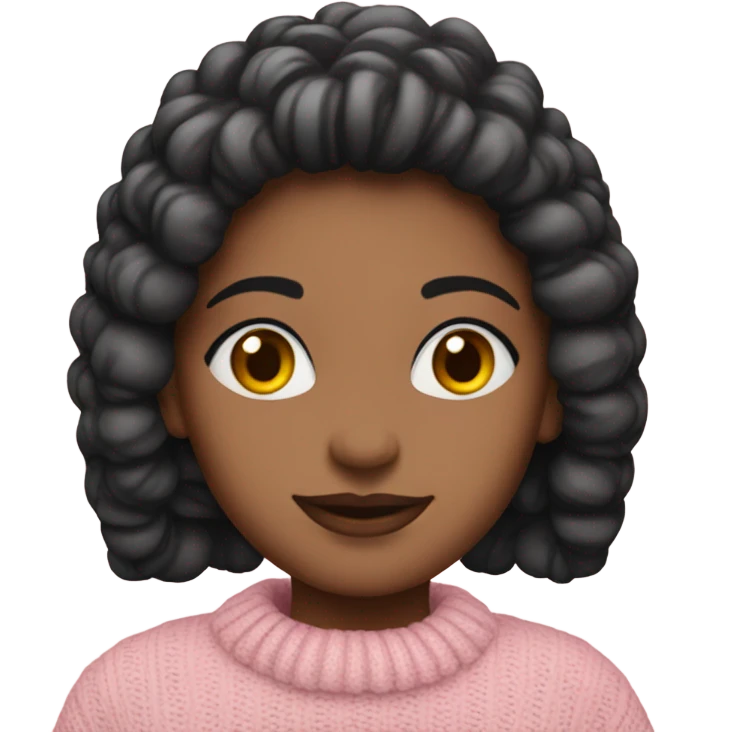 Coquette pink cropped sweater emoji