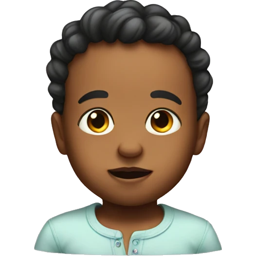 Baby with a giant head emoji