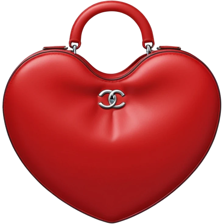 chanel heart red color bag emoji