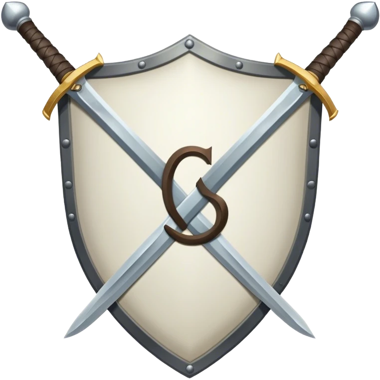 crossed swords  shield and cs on the shield   emoji