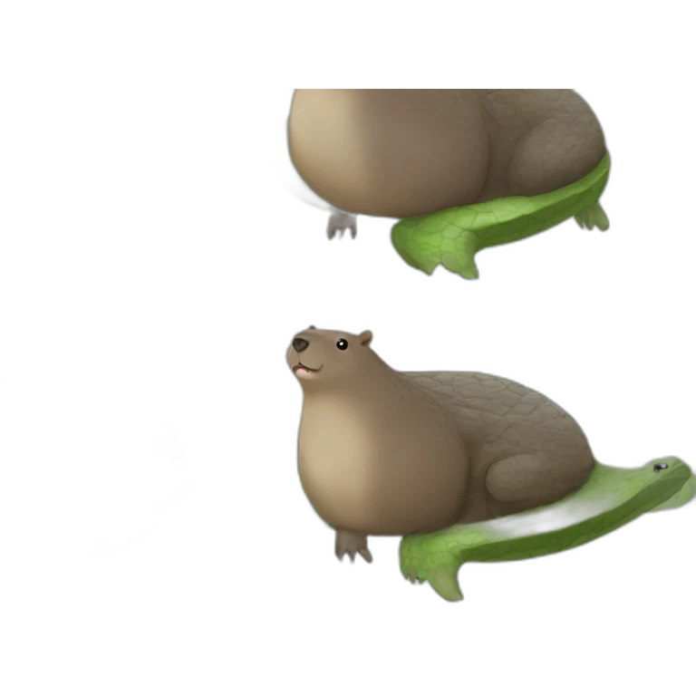 Capybara sur un crocodile emoji