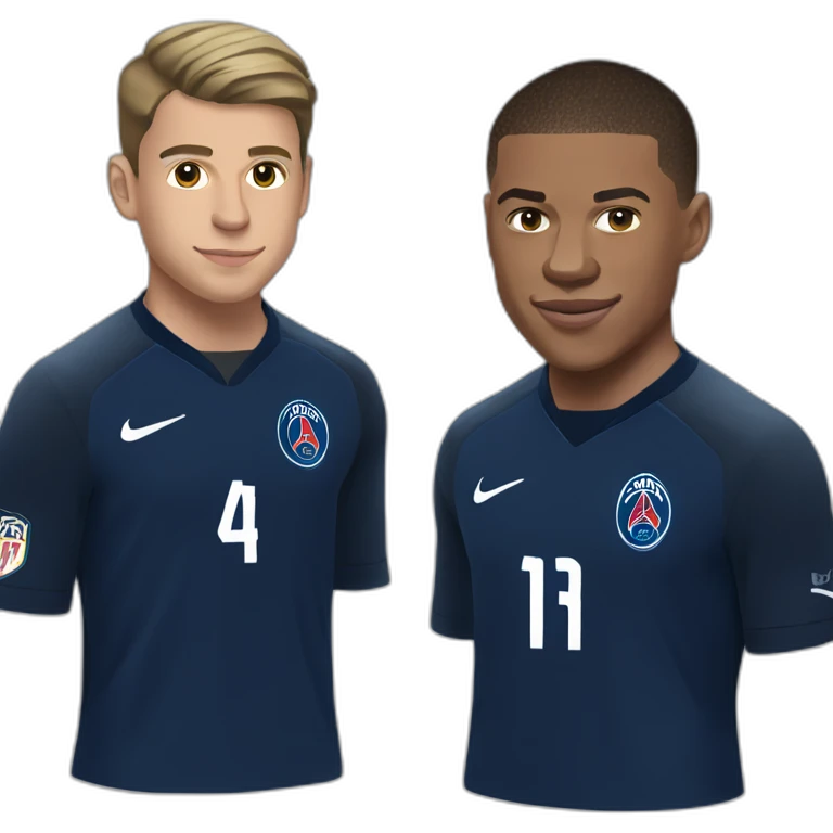 antoine dupont and kylian mbappe emoji