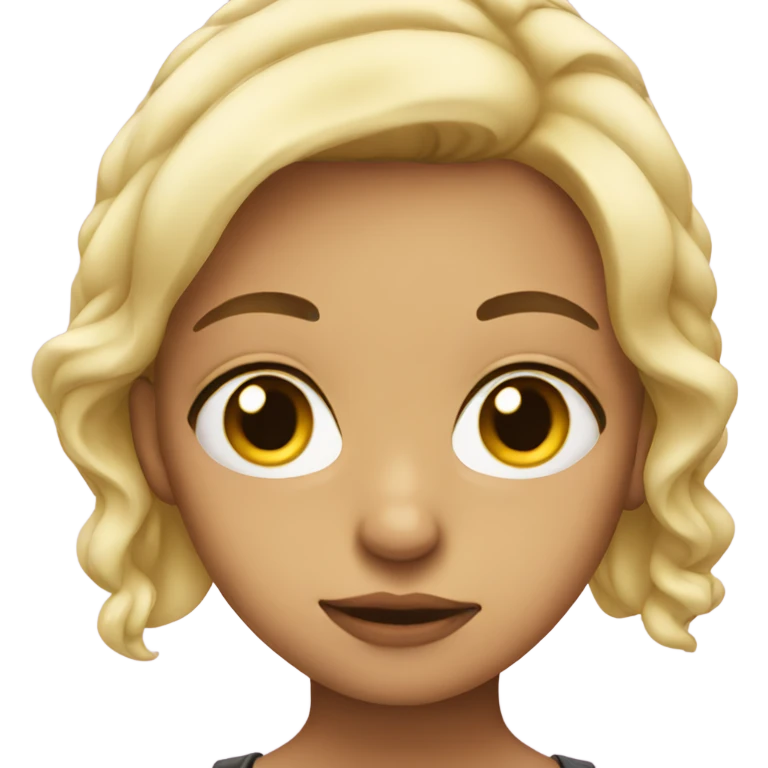 Blonde girl side eye emoji