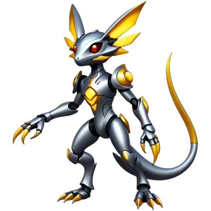 Modern Cyber Lombax-Fakémon-creature, full body emoji