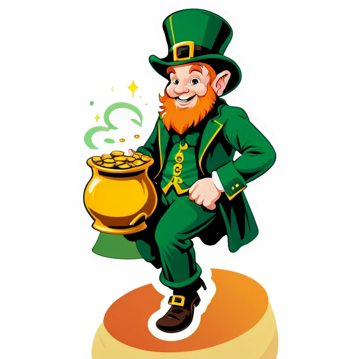 Leprechaun with pot of gold emoji