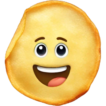 Smiling potato chip emoji