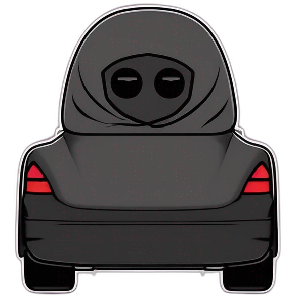Une voiture en burqa emoji