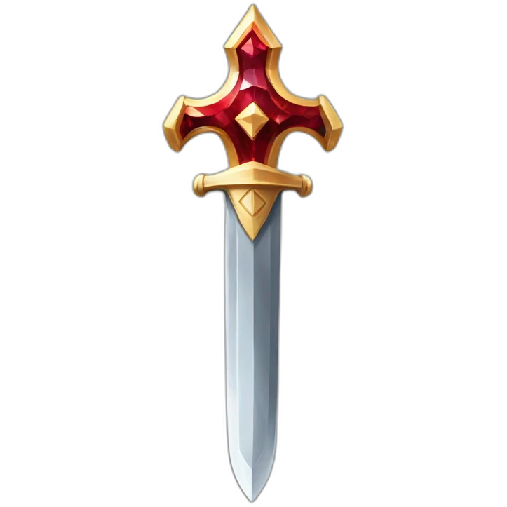 king sword with red diamonds emoji