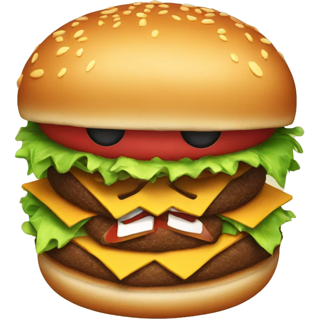 Evil burger  emoji