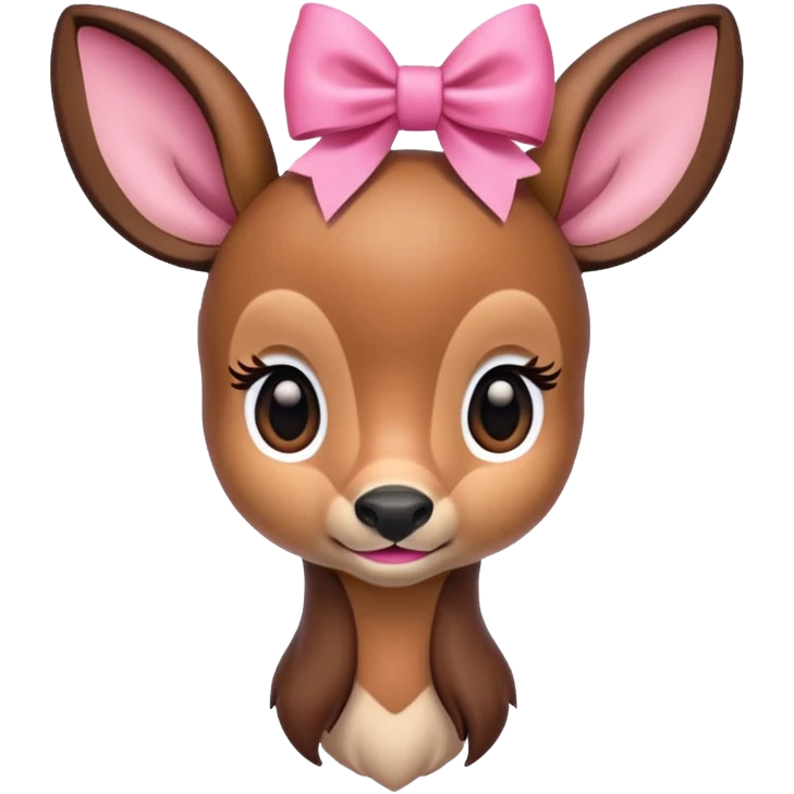 Bambi with pink bow emoji