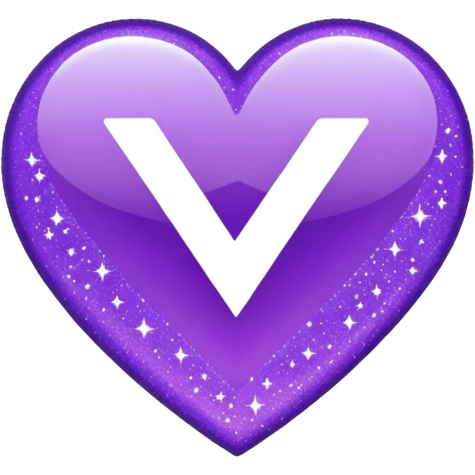 glitter purple and cian checkmark emoji