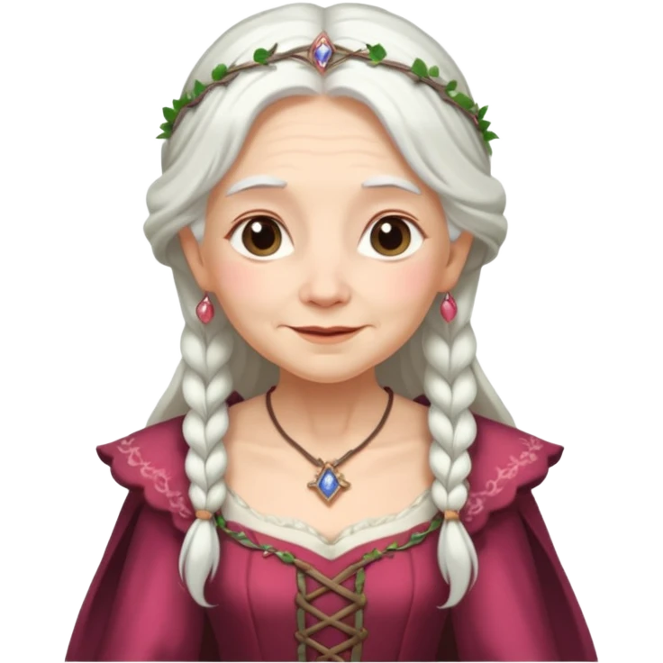 The kind and amiable grandmother in medieval fairy tales emoji