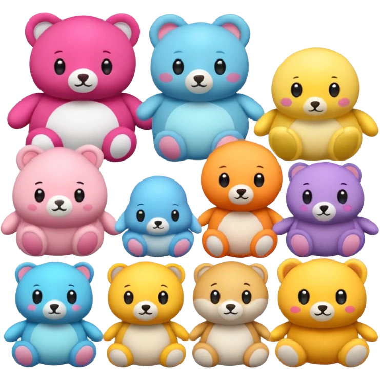 Beautiful plush toys emoji