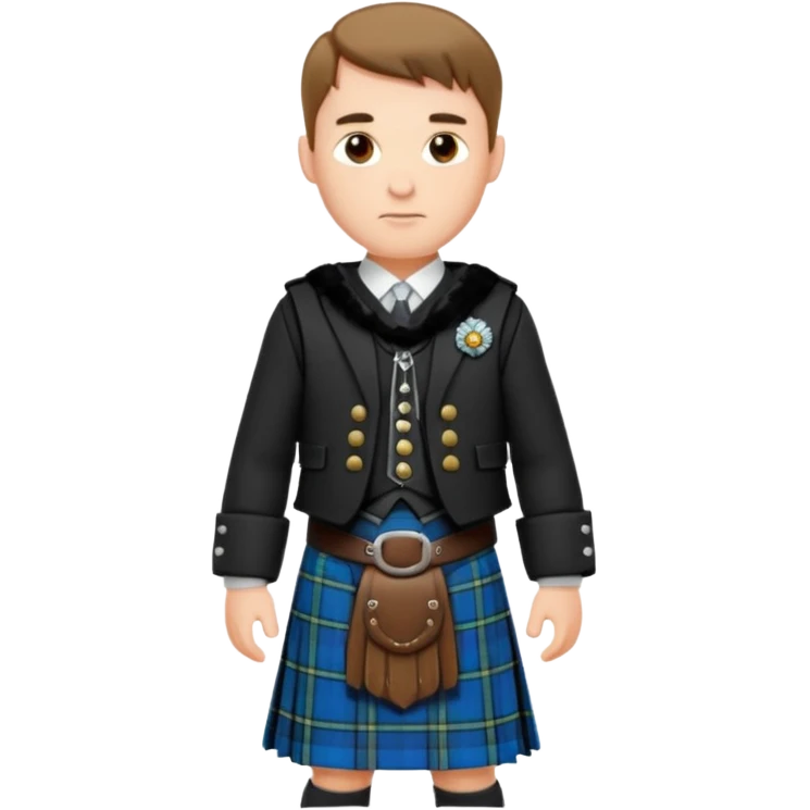 man traditional outfit in scotland emoji