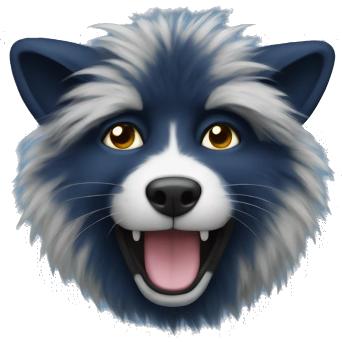 dark blue ball of fur emoji