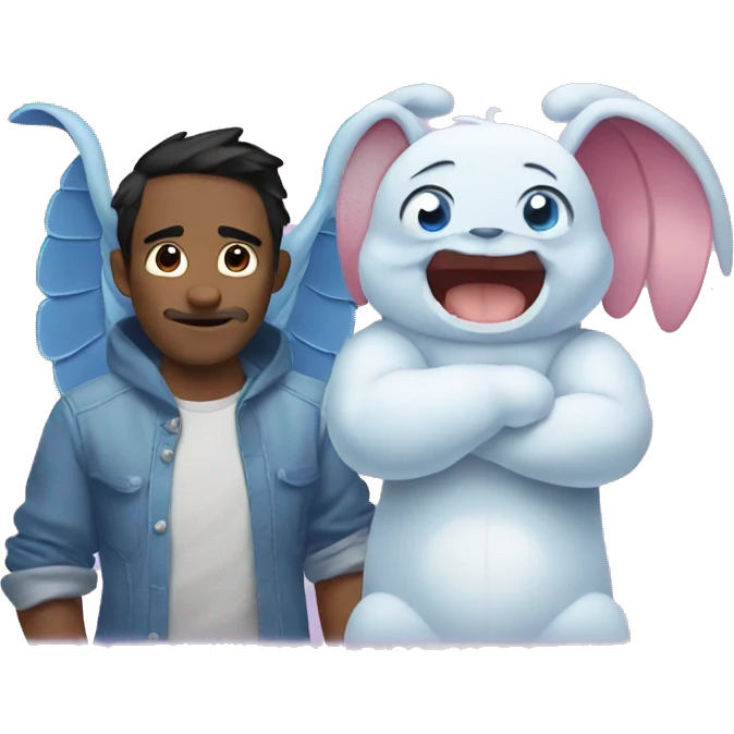 Stitch and angel  emoji
