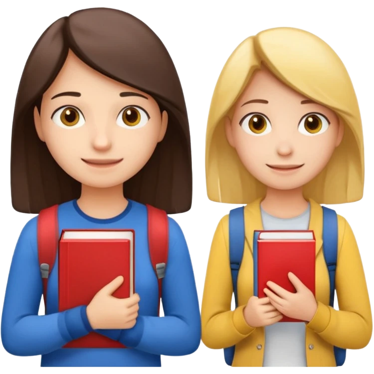 

Left: a stressed, sad student preparing for IELTS, holding books and coffee, tired face, exam stress.

Right: a happy confident student after IELTS, traveling abroad, airplane, university, freedom, smiling.

Style: emoji, clean, simple, white background. emoji