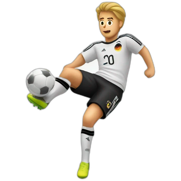 german soccer player shooting emoji
