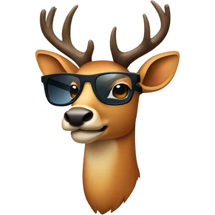 Deer wearing sunglasses emoji