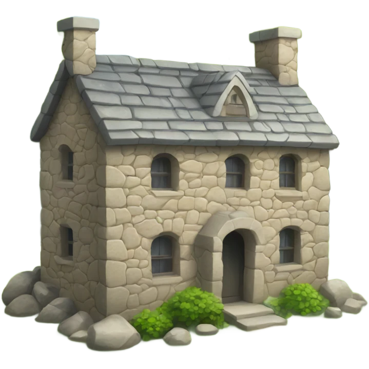 Stone house  emoji