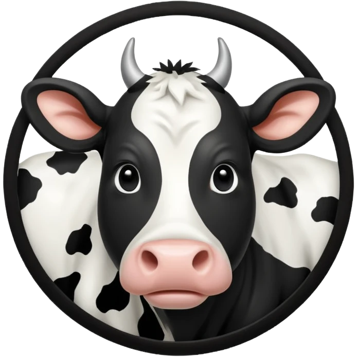 circle filled with cow print emoji