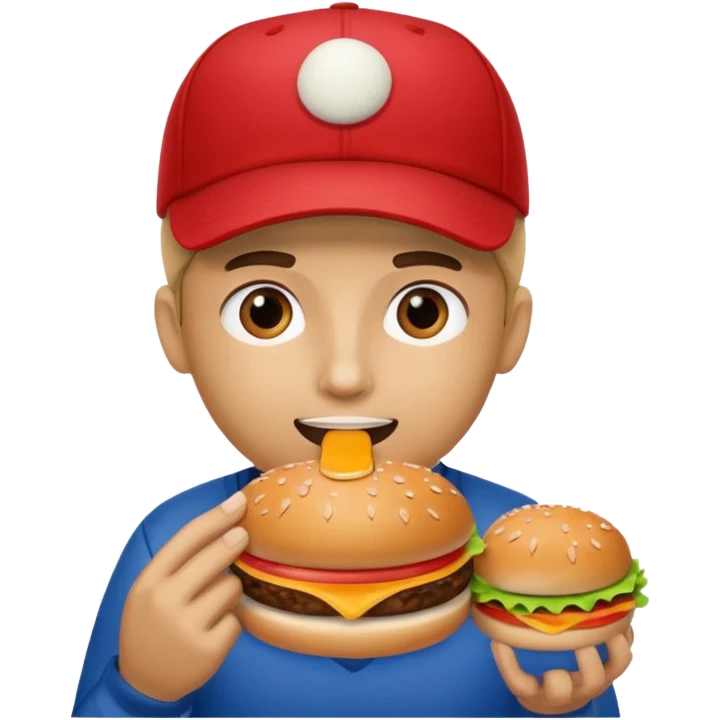 comiendo hamburguesa emoji