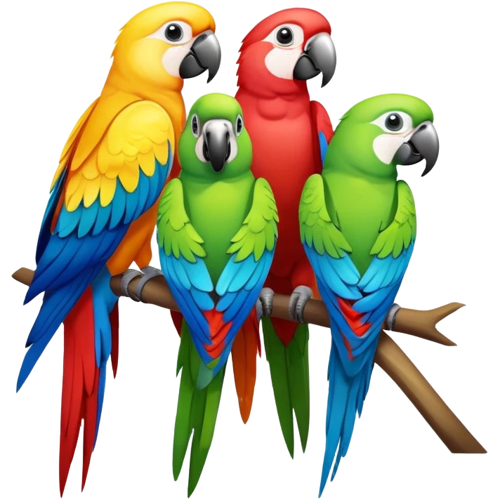A parrots family  emoji
