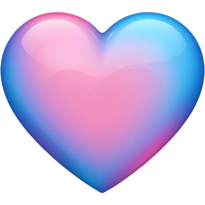 Blue and pink heart  emoji