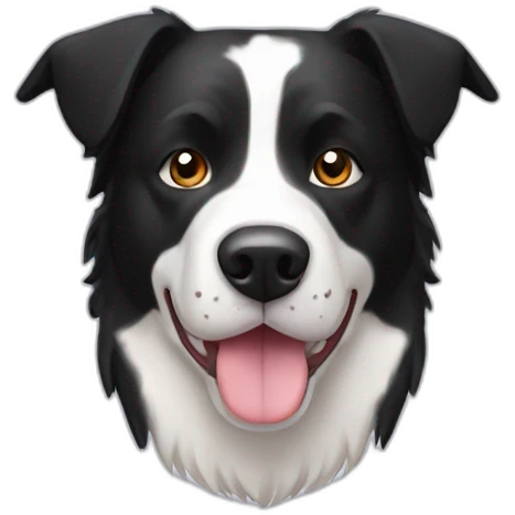 black-and-white-border-collie-american-bulldog emoji