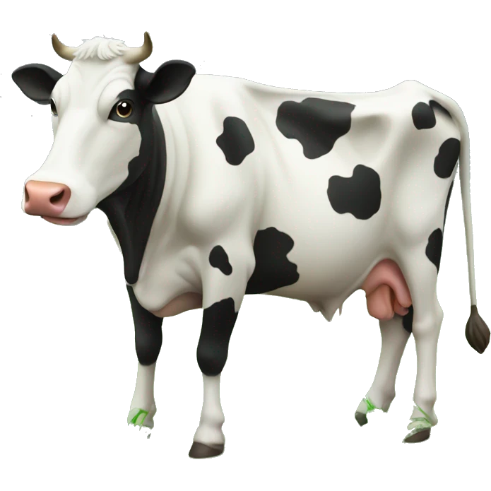 Cow eating grass emoji