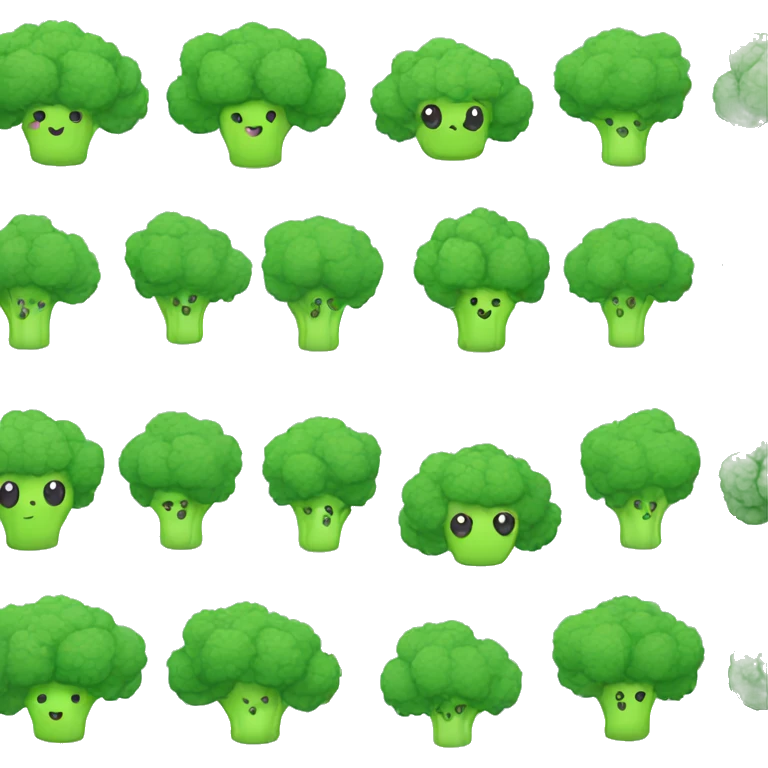 Kawaii broccoli octopus emoji