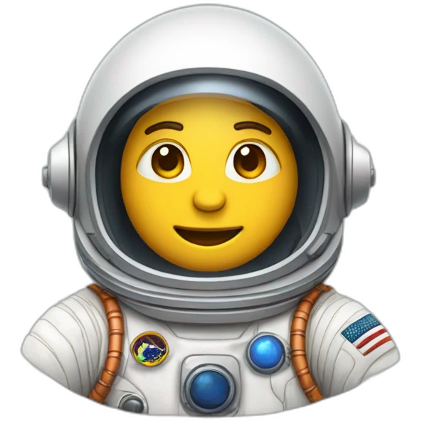 Astronauta y cohete emoji